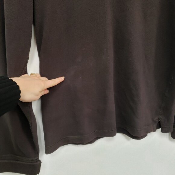 Abercrombie & Fitch Mens Y2K Preppy Sweater Size M Brown Embroidered Pullover - Picture 3 of 11